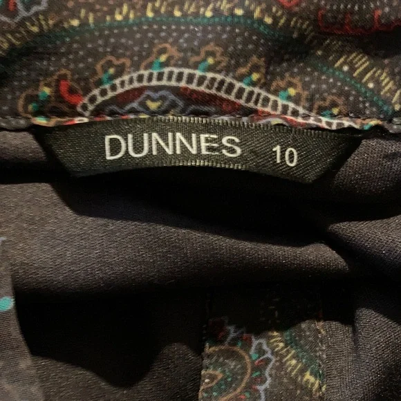 Rare vintage Dunnes Elegant Paisley neck bow dainty 70s style feminine dress 10 - Picture 9 of 11